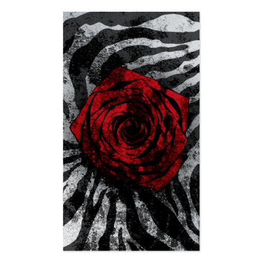 Dirty Rose- Zebra 01 Business Card (front side)