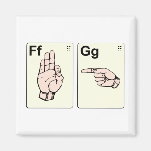 Dirty Sign Language Flash Cards Refrigerator Zazzle