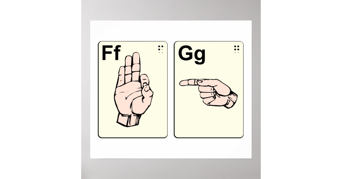 Dirty Sign Language Flash Cards Poster Zazzle