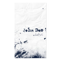 dirty, stained, wrinkled, ink, grunge, urban, splat, cool, modern, hip, city, handwriting, spots, blobs, fingerprints, best, selling, seller, best selling, creative, unique, Business Card with custom graphic design