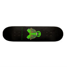 Dirty Turtle Logo, Black Skateboard Deck
