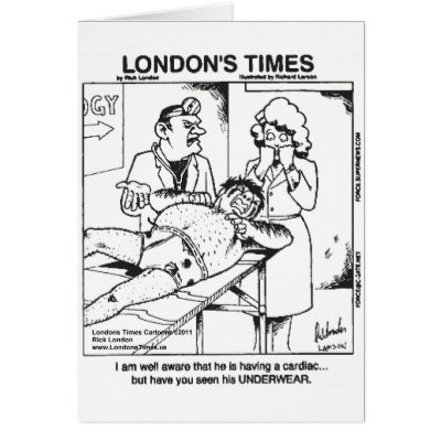 Dirty Underwear & Hospitals Funny Gifts & Tees Greeting Card by