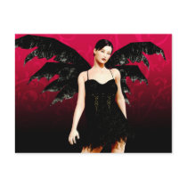 Dirty Wings Wicked Heart Postcard by darkdreams Dirty Wings Wicked Heart Postcard