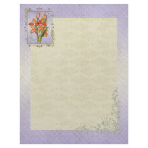 Disa Grandiflora Orchid Letterhead Template