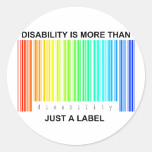Disability is more than a label round sticker