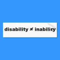 Disability Math Bumper Sticker bumper stickers by bluewolf81 Disability Math Bumper Sticker bumper stickers