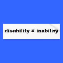 Disability Math Bumper Sticker bumper stickers