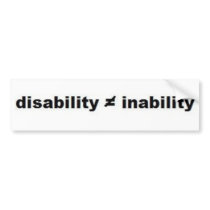 Disability Math Bumper Sticker bumper stickers