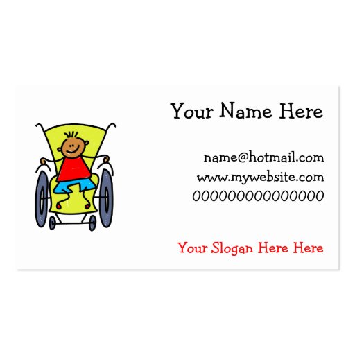 Disabled Boy Business Cards (front side)