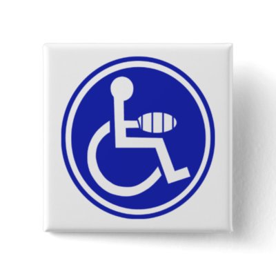 Handicapped Parking Sign. DISABLED JOKE PARKING SIGN