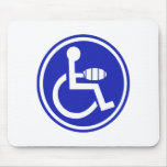 DISABLED JOKE PARKING SIGN HAND MOUSE PAD