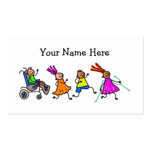 Disabled Kids Business Card (front side)