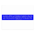 DISABLED PARKING 3 POST CARD