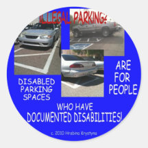 DISABLED PARKING 8 STICKERS