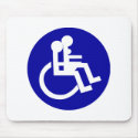 DISABLES WHEELCHAIR LOVE mousepads