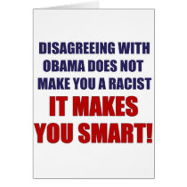Disagreeing with Obama Greeting Card