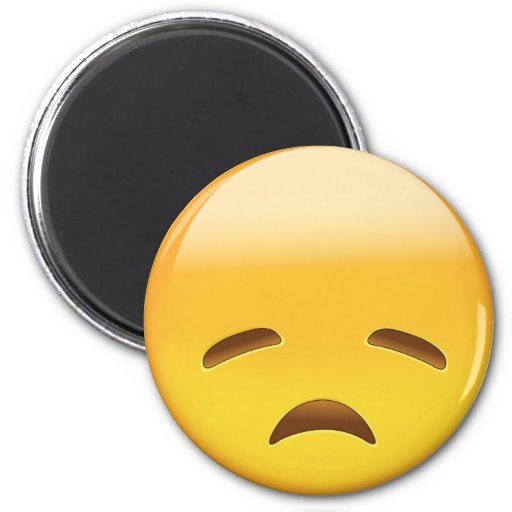 Disappointed Face Emoji 2 Inch Round Magnet Zazzle