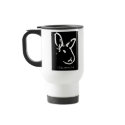 Disapproving Rabbits 2 Travel Mug by Birdchick Disapproving Rabbits 2 Travel Mug