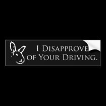 Disapproving Rabbits Black Bumper Sticker bumper stickers