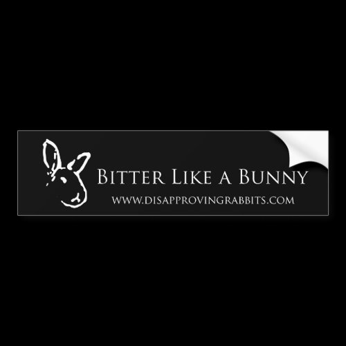 Disapproving Rabbits Black Bumper Sticker 2