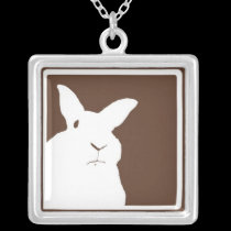 Disapproving Rabbits Brown Necklace necklaces