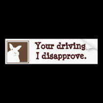 Disapproving Rabbits Bumper Sticker 1 bumper stickers by Birdchick Disapproving Rabbits Bumper Sticker 1 bumper stickers