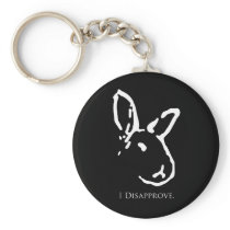Disapproving Rabbits Keychain