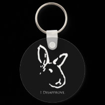 Disapproving Rabbits Keychain