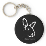 Disapproving Rabbits Keychain