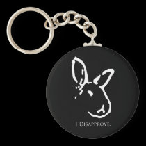 Disapproving Rabbits Keychain