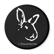 Disapproving Rabbits Magnet by Birdchick Disapproving Rabbits Magnet