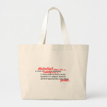 Disbelief Definition Tote Bags