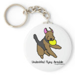 Disc Dog Airedale Terrier Keychain