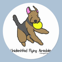 Disc Dog Airedale Terrier stickers