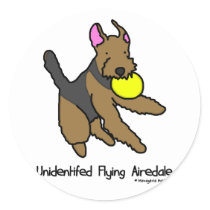 Disc Dog Airedale Terrier stickers