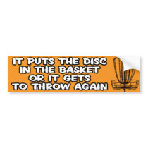 Disc Golf Bumper Sticker