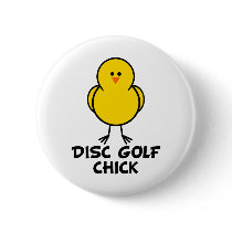 Disc Golf Chick buttons by chicktshirts8 Disc Golf Chick buttons