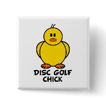 Disc Golf Chick buttons by chicktshirts8 Disc Golf Chick buttons