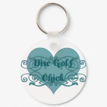 Disc golf chick keychains