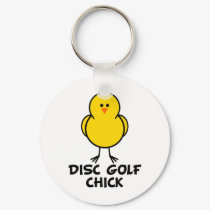 Disc Golf Chick keychains