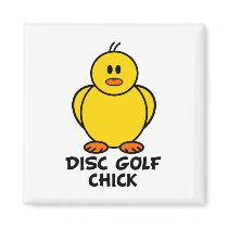 Disc Golf Chick magnets by chicktshirts8 Disc Golf Chick magnets