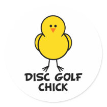 Disc Golf Chick stickers by chicktshirts8 Disc Golf Chick stickers
