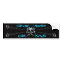 DISC GOLF HARDCORE bumper stickers by hadleymonster DISC GOLF HARDCORE bumper stickers