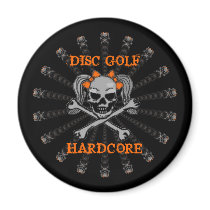 DISC GOLF HARDCORE magnets by hadleymonster DISC GOLF HARDCORE magnets