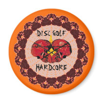 DISC GOLF HARDCORE magnets by hadleymonster DISC GOLF HARDCORE magnets