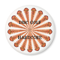 DISC GOLF HARDCORE magnets by hadleymonster DISC GOLF HARDCORE magnets