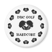 DISC GOLF HARDCORE magnets by hadleymonster DISC GOLF HARDCORE magnets