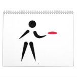 Disc golf player wall calendar