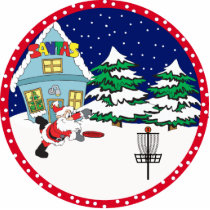 Disc Golf Santa Ornament photo sculptures by freespiritdesigns Disc Golf Santa Ornament photo sculptures
