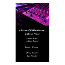 Disc Jockey Business Card